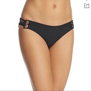 NWT black bikini bottoms w/ rose gold details